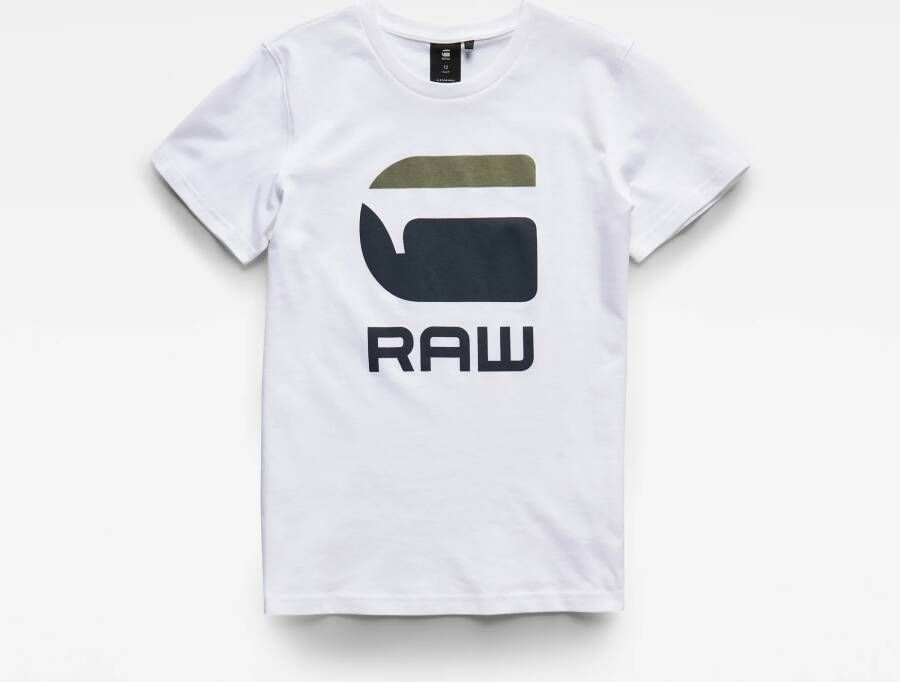 G-Star RAW Kids Logo T-Shirt Wit jongens