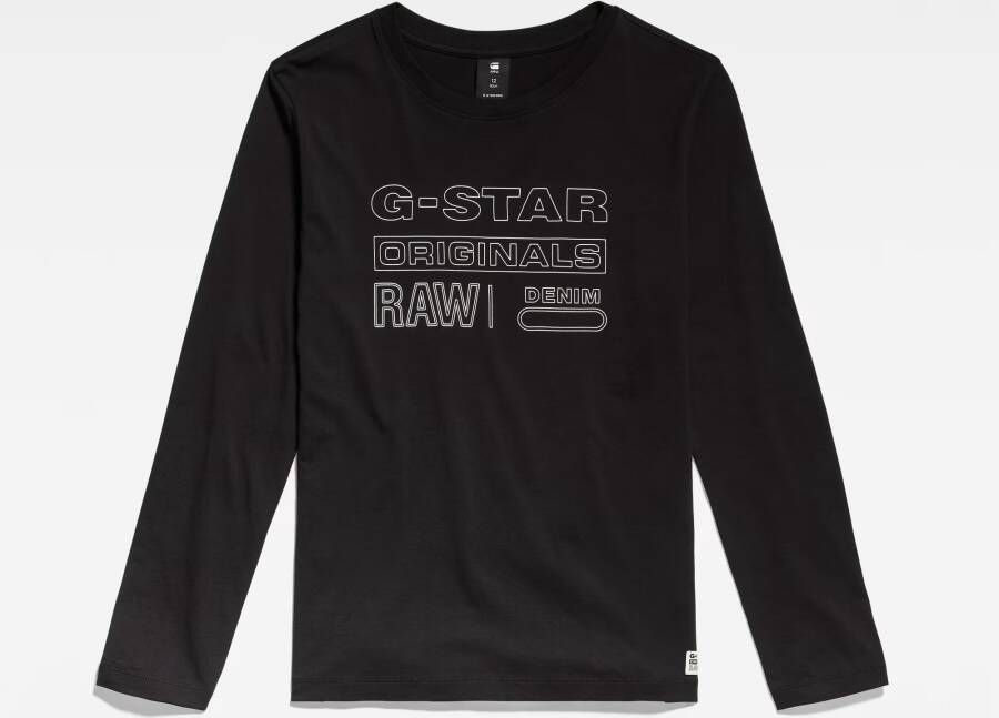 G-Star RAW Kids Long Sleeve T-Shirt G-Star Originals Zwart jongens