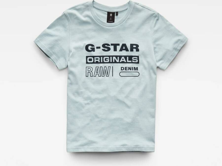 G-Star RAW Kids Originals T-Shirt Lichtblauw jongens