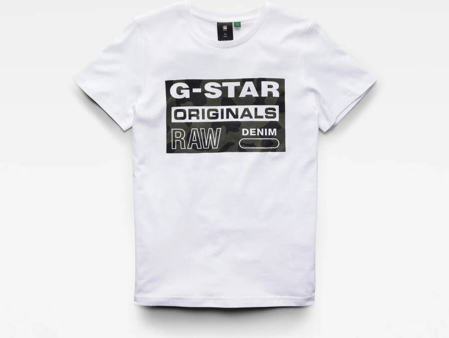 G-Star RAW Kids Originals T-Shirt Wit jongens