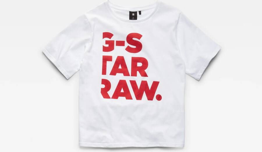 G-Star RAW Kids Print T-Shirt Wit meisjes