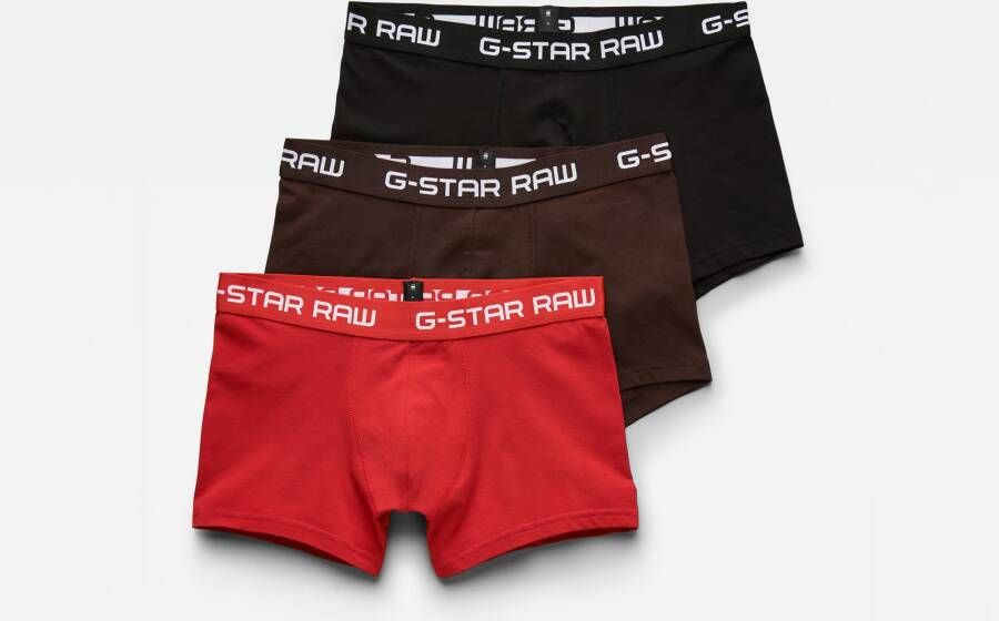 G-Star RAW Classic Boxer Color Set van 3 Rood Heren