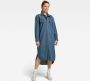 G-Star RAW Lange Spijkerjurk Western Evergreen Midden blauw Dames - Thumbnail 1