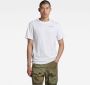 G-Star RAW Lash Back Text T-Shirt Wit Heren - Thumbnail 1