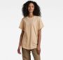 G-Star RAW Lash Fem Loose Top Beige Dames - Thumbnail 1