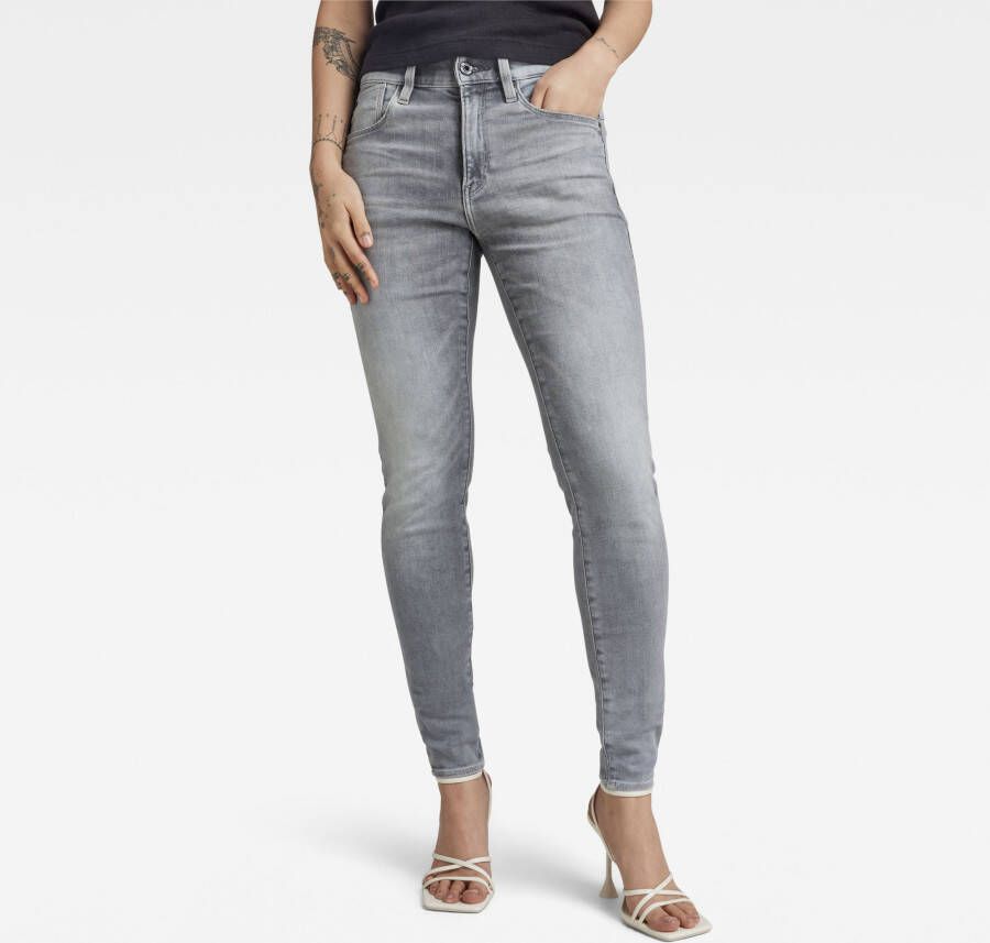 G-Star RAW Lhana Skinny high waist skinny jeans met biologisch katoen un faded glacier grey - Foto 10