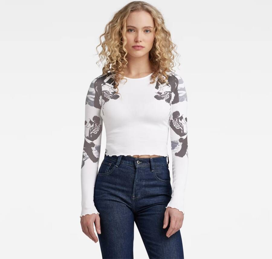 G-Star RAW Lookbook Cropped Baby Sister Top Wit Dames
