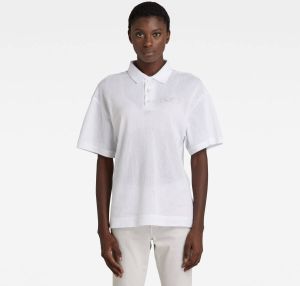 G-Star RAW Loose Polo Mesh Wit Dames