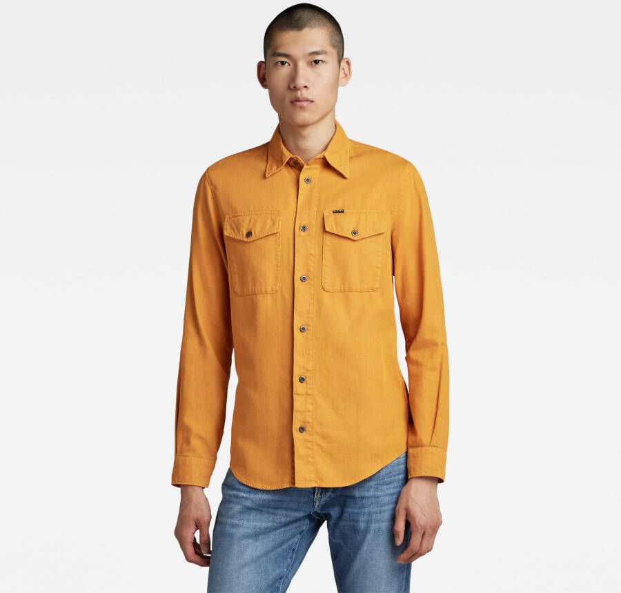 G-Star RAW Marine Slim Shirt Geel Heren