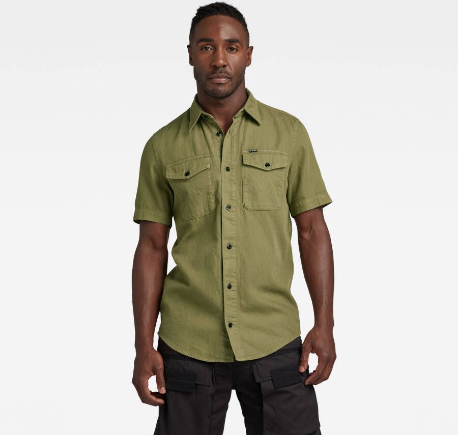 G-Star Raw Slim fit vrijetijdsoverhemd van katoen model 'Marine'