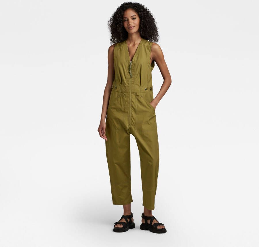 G-Star RAW Mouwloos Jumpsuit Relaxed Groen Dames
