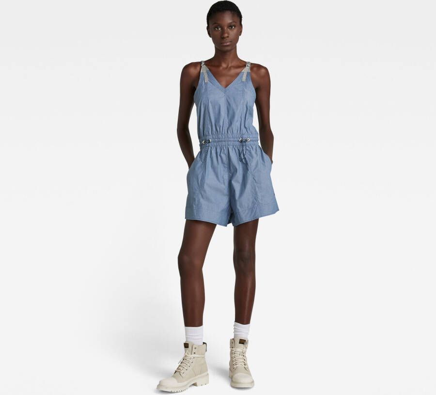 G-Star RAW Mouwloos Summer Playsuit Midden blauw Dames