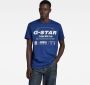 G-Star RAW Old Skool Originals T-Shirt Midden blauw Heren - Thumbnail 2