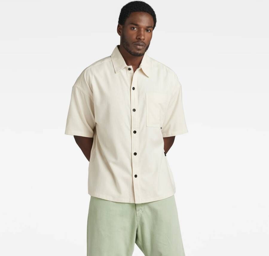 G-Star RAW Oversized Boxy Shirt 1 Pocket Wit Heren