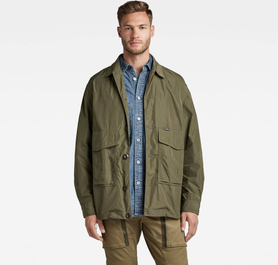 G-Star RAW Oversized Camp Overshirt Groen Heren