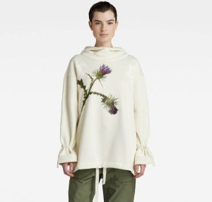 G-Star RAW Oversized Hoodie Thistle Anorak Wit Dames