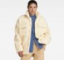 G-Star RAW Oversized Teddy Overshirt Beige Dames - Thumbnail 1