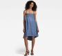 G-Star RAW Premium Korte Jurk Para Simple Midden blauw Dames - Thumbnail 1