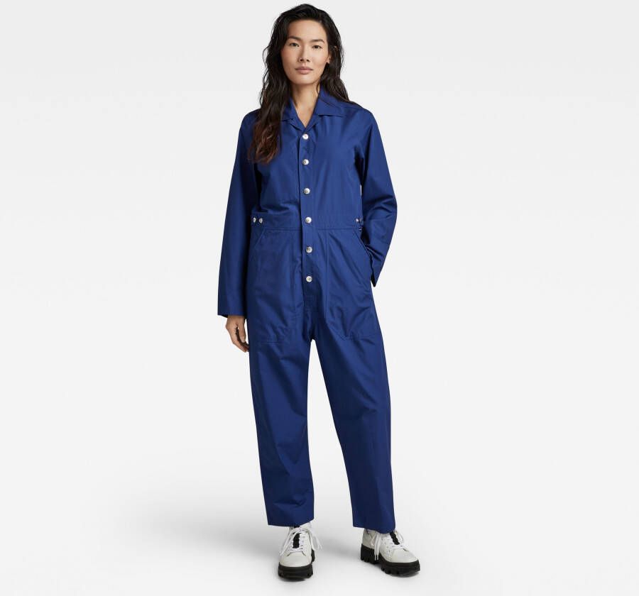 G-Star RAW Relaxed Jumpsuit Midden blauw Dames