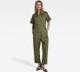 G-Star RAW Relaxed Short Sleeve Jumpsuit Groen Dames - Thumbnail 2