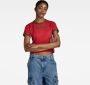 G-Star RAW Ringer Baby Brother Logo Top Rood Dames - Thumbnail 1
