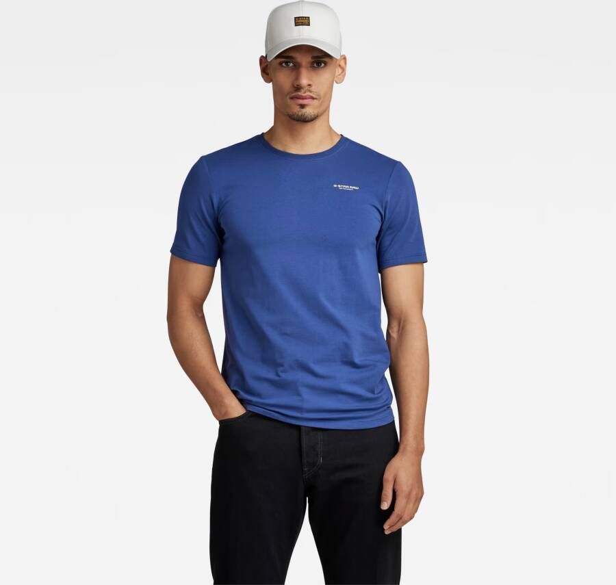 G-Star RAW Slim Base T-Shirt Midden blauw Heren