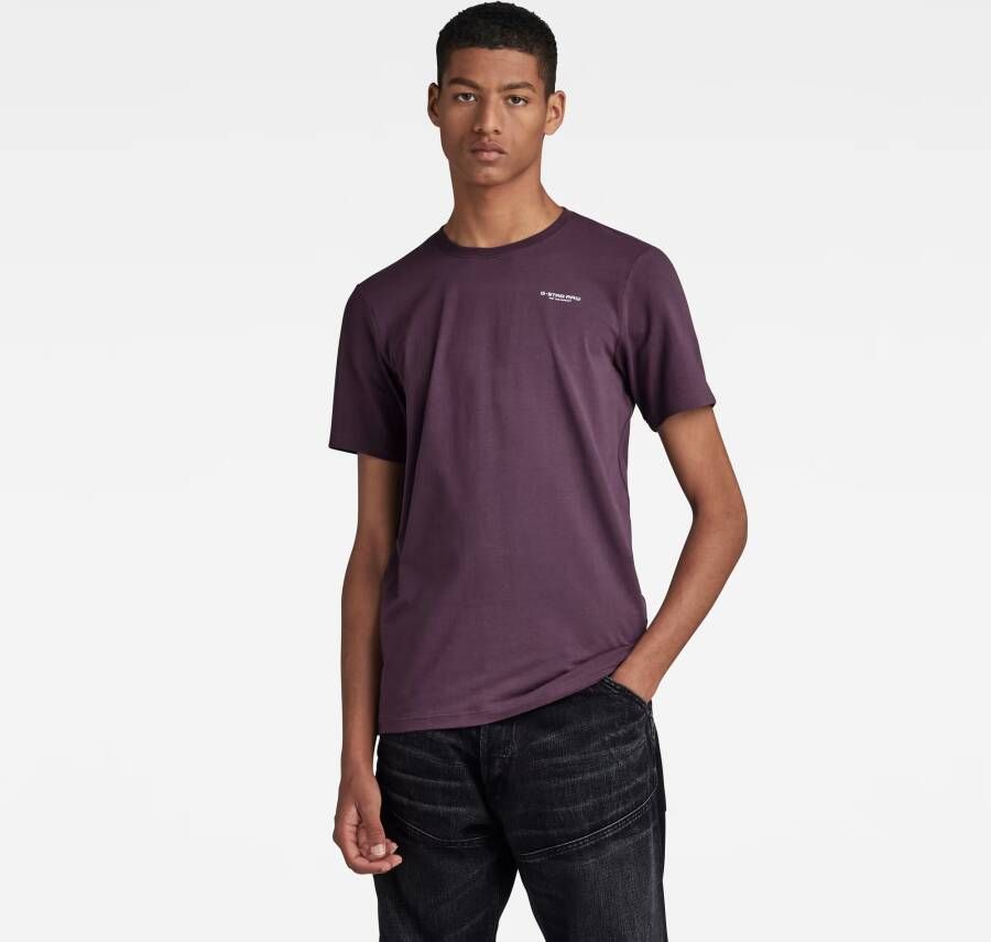 G-Star RAW Slim Base T-Shirt Paars Heren