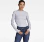 G-Star RAW Slim Rib Top Grijs Dames - Thumbnail 1