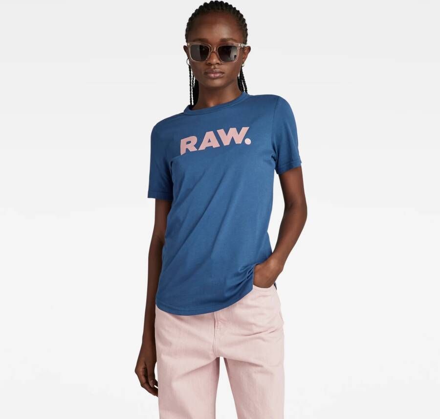 G-Star RAW. Slim Top Midden blauw Dames