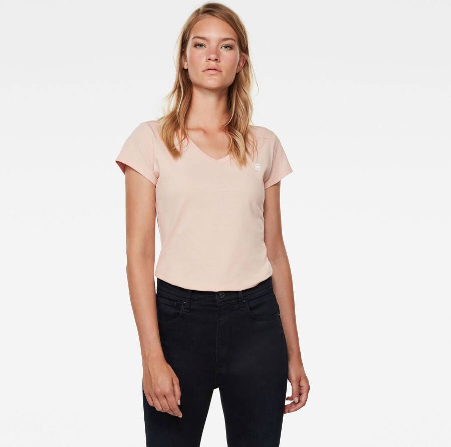 G-Star RAW Slim V-Hals Top Roze Dames
