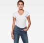 G-Star RAW Slim V-Hals Top Wit Dames - Thumbnail 1