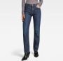 G-Star RAW Strace Straight Jeans Donkerblauw Dames - Thumbnail 1