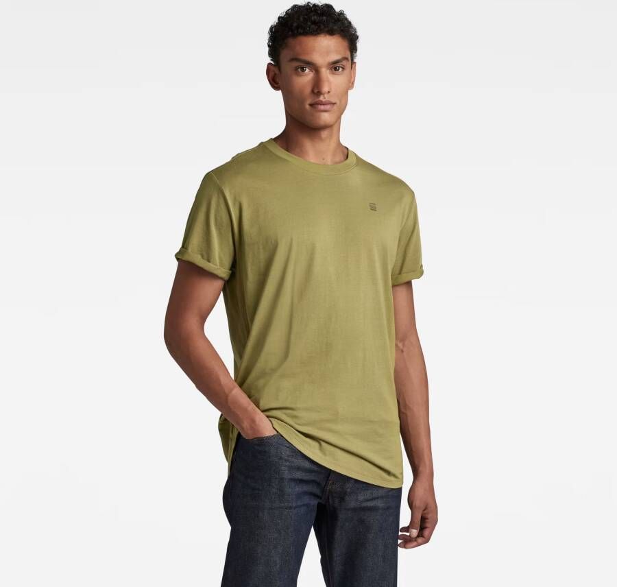 G-Star RAW T-shirt van biologisch katoen smoke olive
