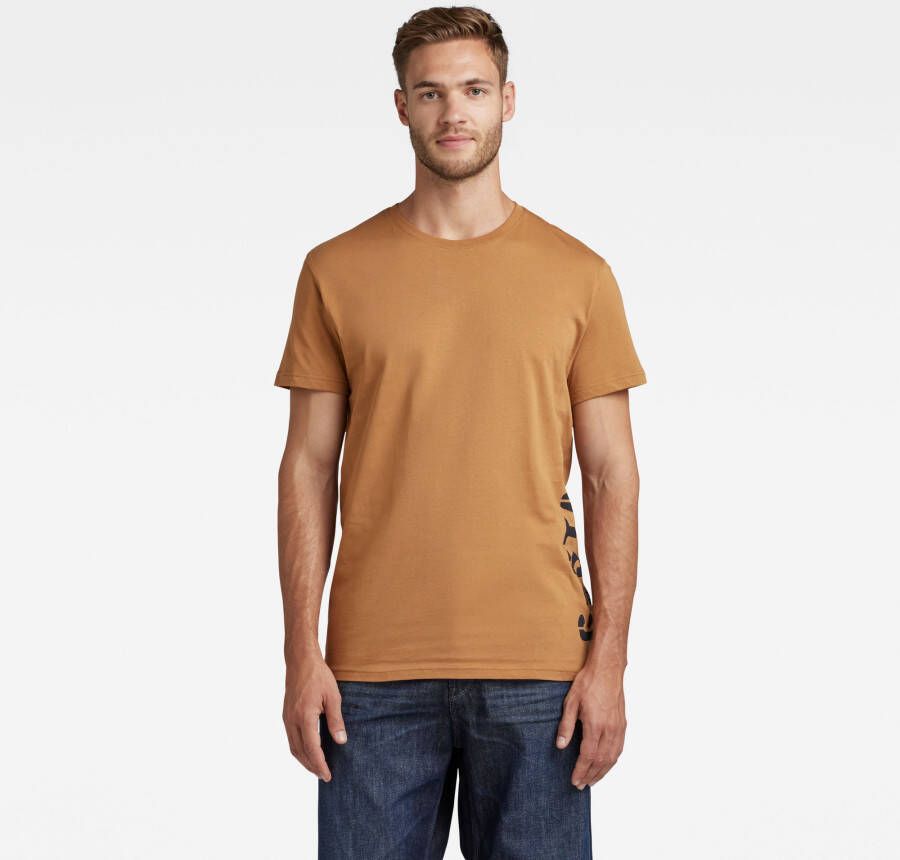 G-Star RAW regular fit T-shirt Side stencil van biologisch katoen oyster mushroom - Foto 2