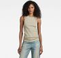 G-Star RAW Tanktop 3D Rib Beige Dames - Thumbnail 1