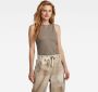 G-Star RAW Tanktop 3D Rib Bruin Dames - Thumbnail 1