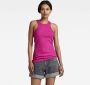 G-Star RAW Tanktop Italian Utility Ultra Slim Roze Dames - Thumbnail 2