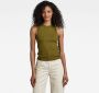 G-Star RAW Tanktop Racer Slim Groen Dames - Thumbnail 1