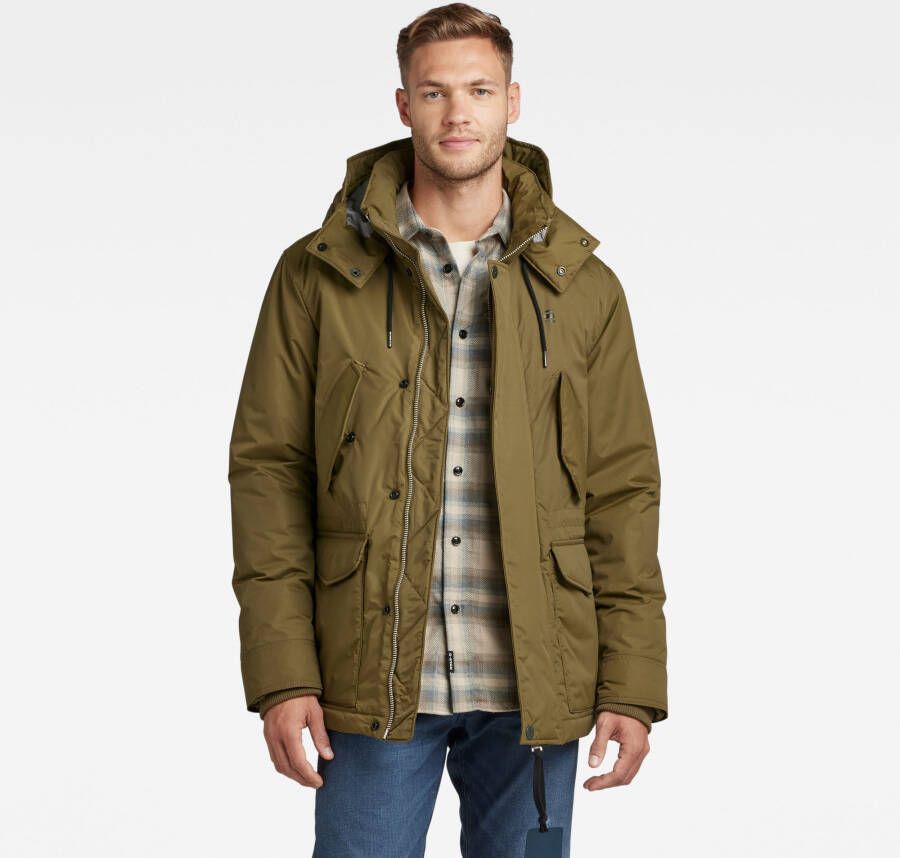 G-Star RAW Vodan Gewatteerd Jack Met Capuchon Groen Heren