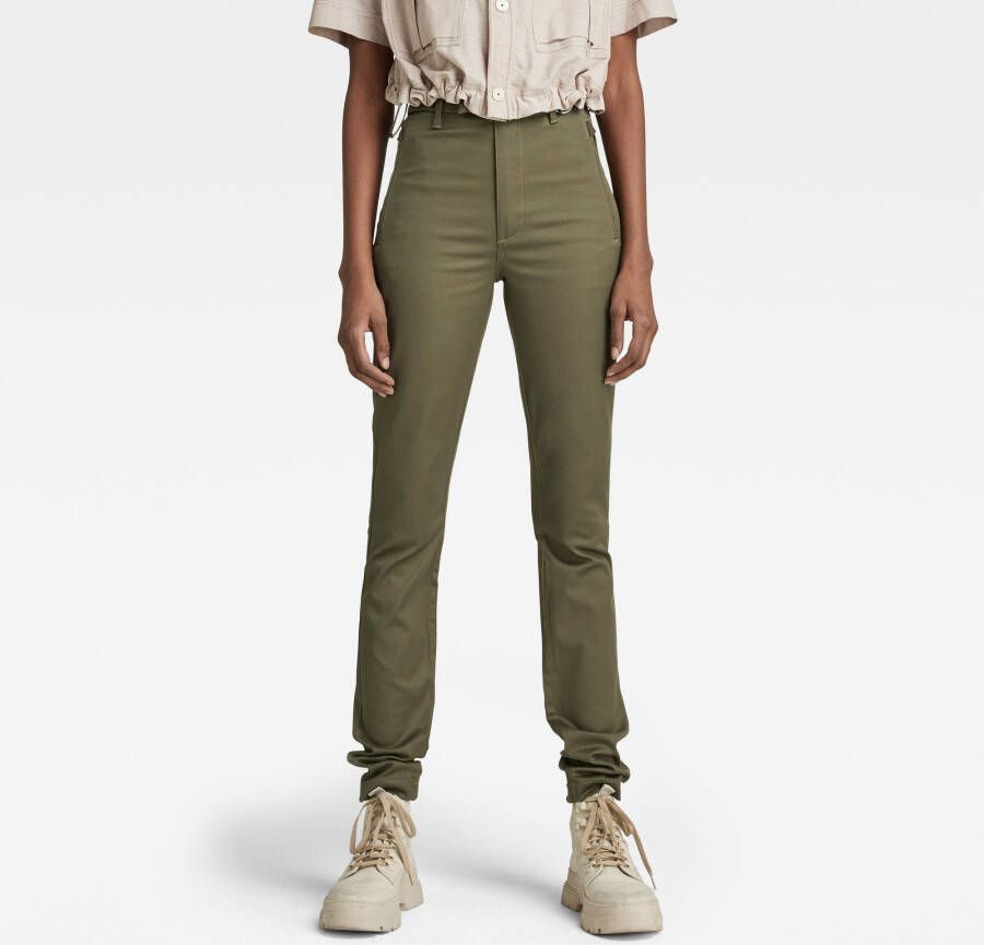 G-Star RAW Weld High Skinny Chino Groen Dames