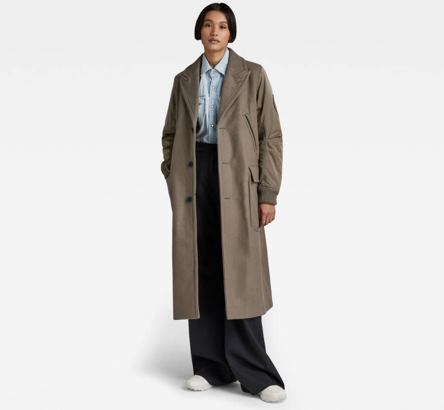 G-Star Single-Breasted Coats Bruin Dames