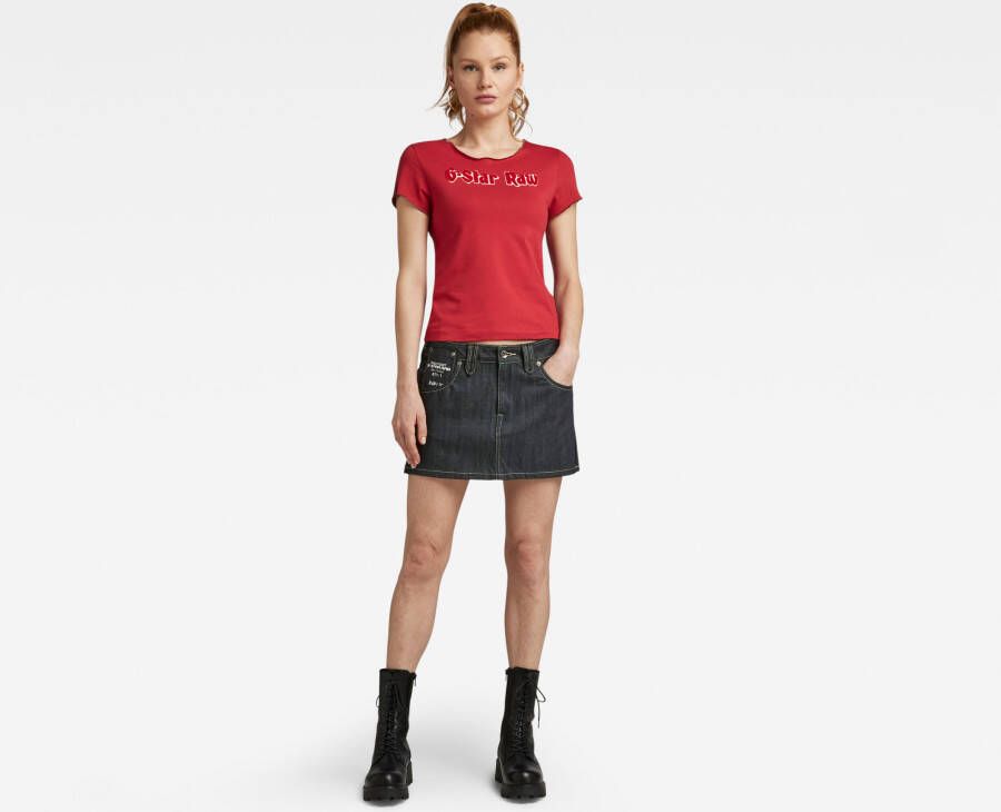G-Star RAW Y2K Denim Mini Rok Donkerblauw Dames