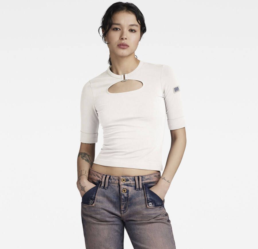 G-Star RAW Y2K T-Shirt Square Ring Wit Dames