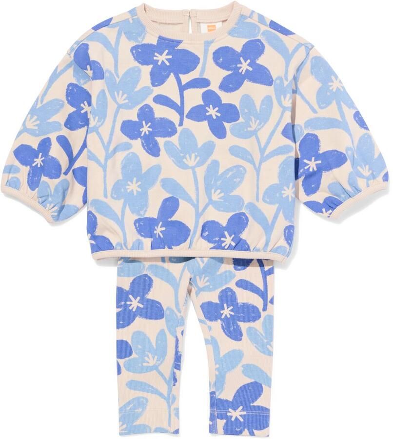 HEMA Baby Kledingset Bloemen Blauw (blauw) - Foto 2