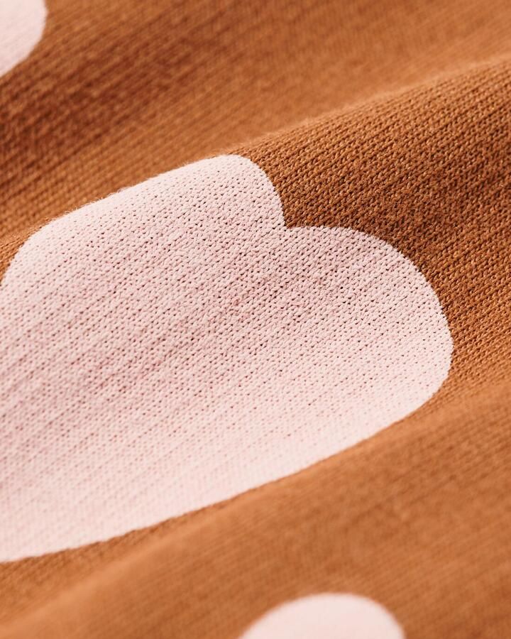 051 Baby Kledingset Hartjes Bruin (bruin)