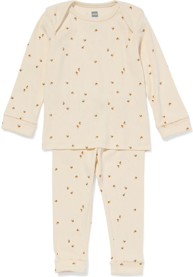 051 Baby Meegroeipyjama Bij Gebroken Wit (gebroken wit) - Foto 2