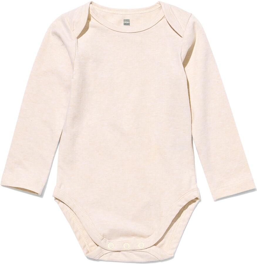HEMA Baby Romper Met Stretch Beige (beige)