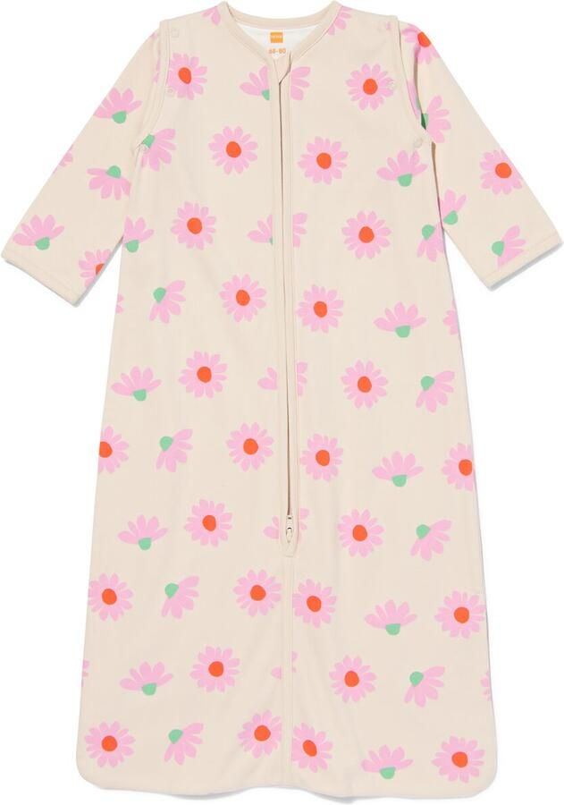 051 Baby Slaapzak Met Afneembare Mouwen Katoen 0.5tog Bloemen Roze (roze) - Foto 2