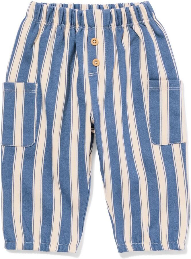 HEMA Baby Sweatbroek Strepen Blauw (blauw) - Foto 2