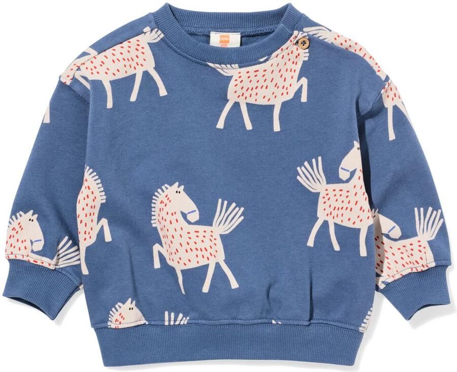 051 Baby Sweater Paarden Blauw (blauw) - Foto 2